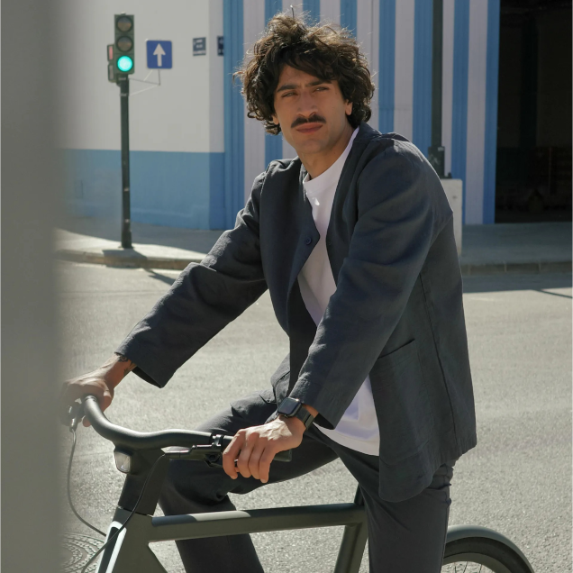 Man riding Veloretti electric bike